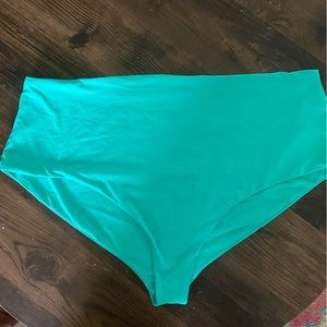 Girlfriend Collective teal bikini bottom